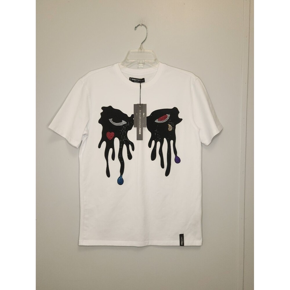 Roku Studios White Graphic Drip Eyes Tee Size Small